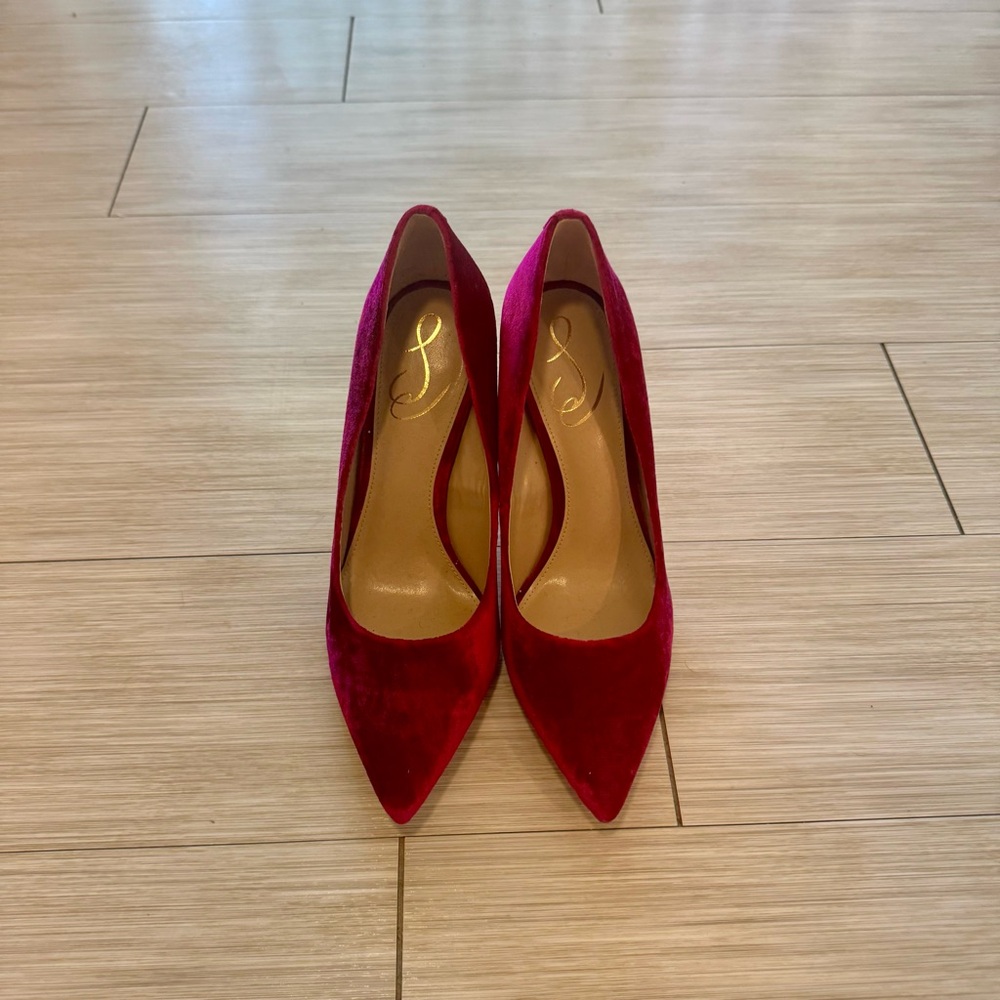 Sam Edelman Red Velvet Heels